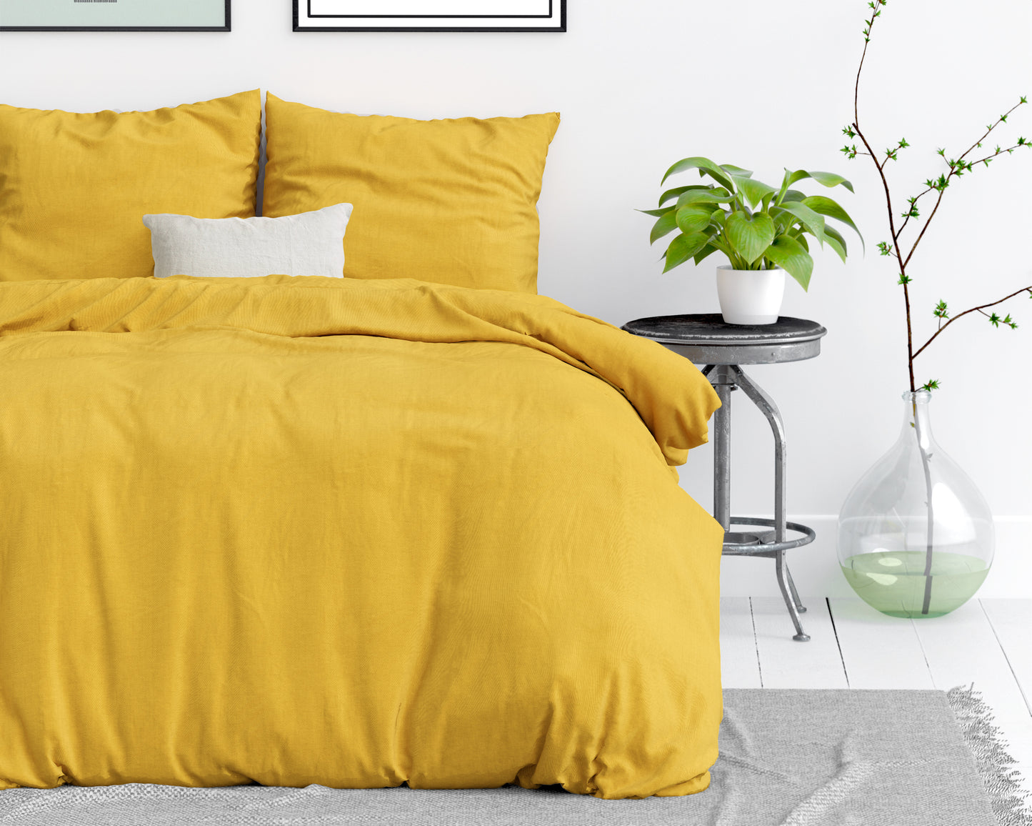 Stone washed Mustard 140 x 200/220