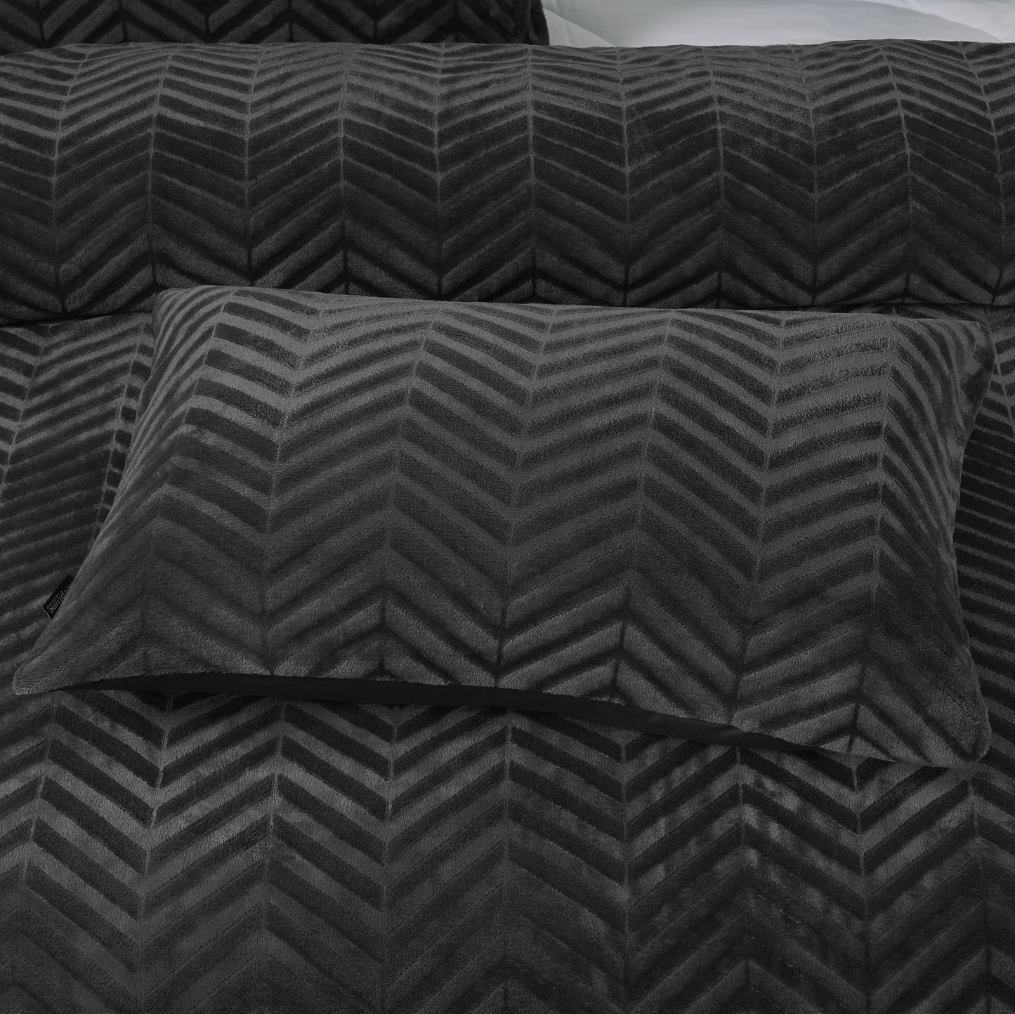 Chevron Teddy Antraciet 140 x 200/220