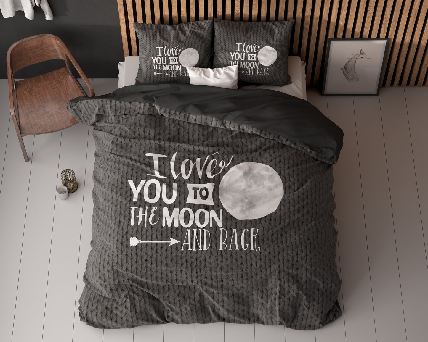 Moon and Back Antraciet 200 x 200/220