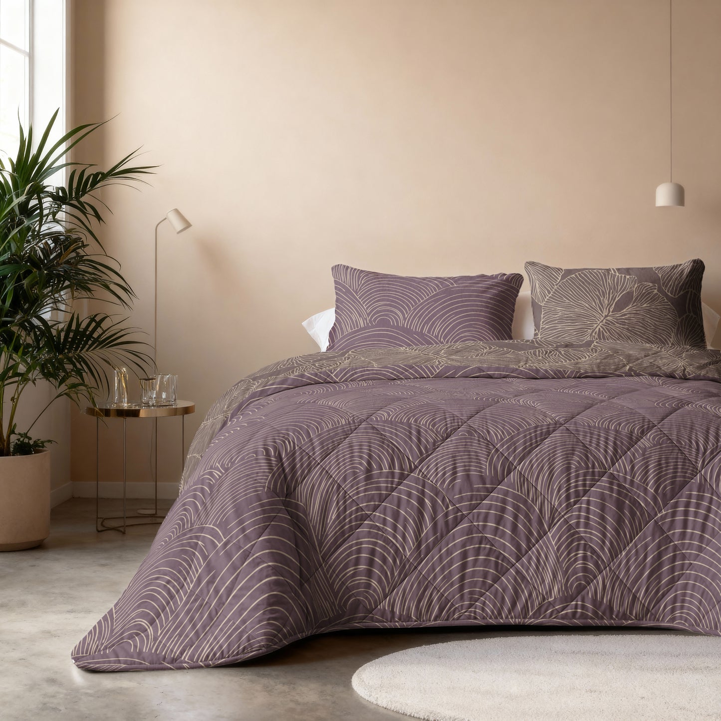 Lazy Dekbed Dreamy Mauve 140 x 200 Met Kussensloop