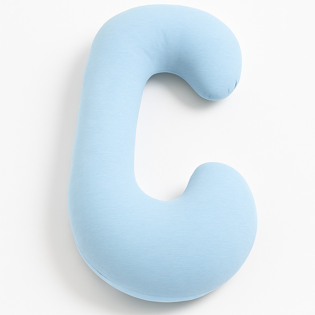 C-vormig Zwangerschapskussen - Licht blauw