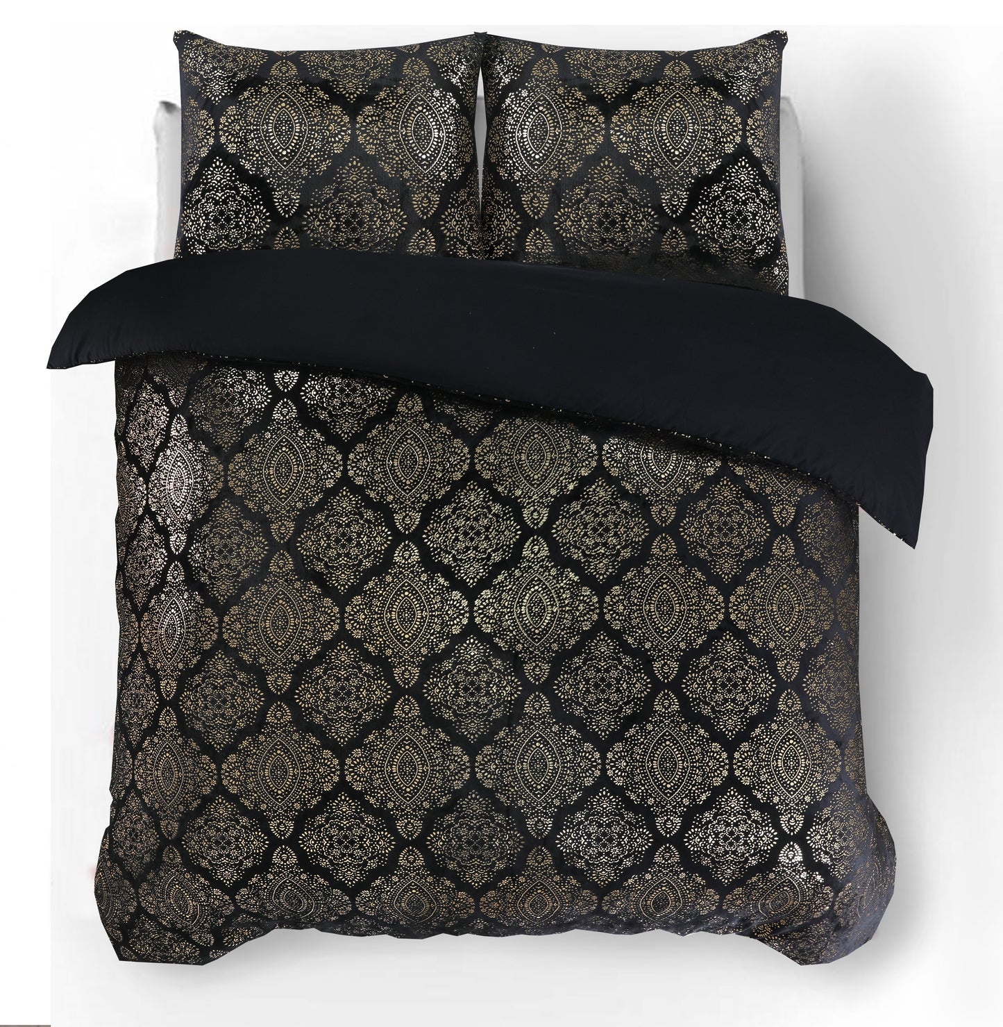 Glamour Flanel Art Foil Zwart 140 x 200/220