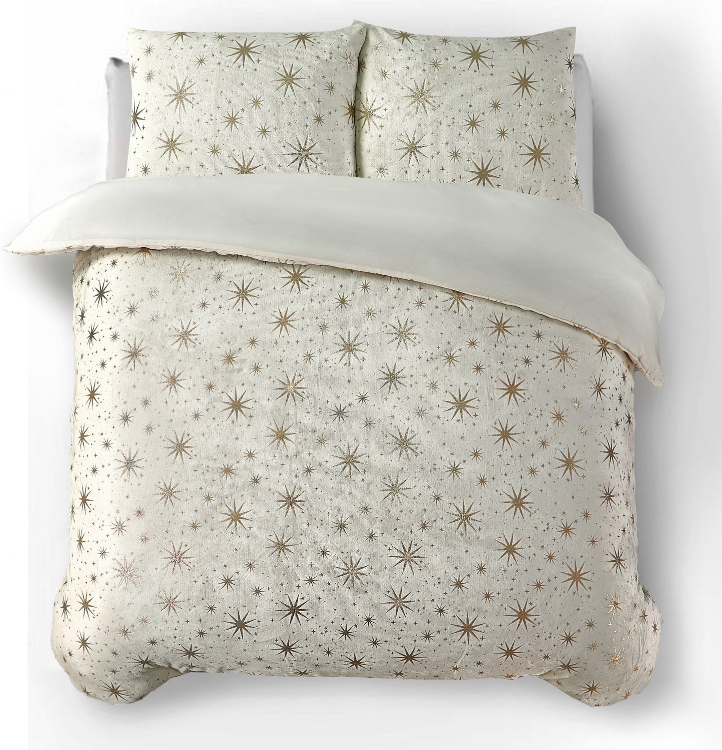 Glamour Flanel Stars Foil Creme 140 x 200/220