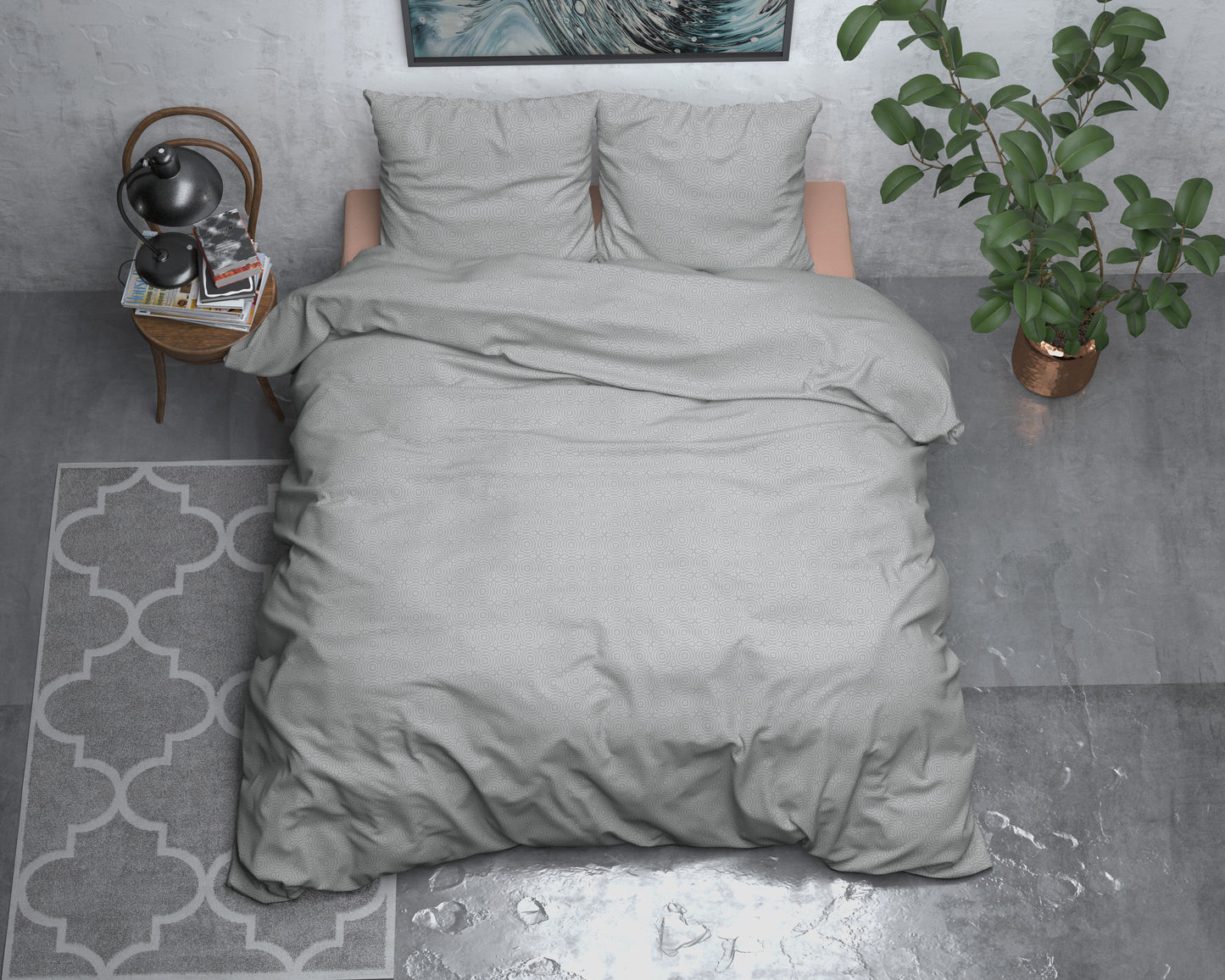 Flanel Jason Grijs 240 x 200/220