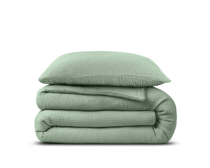 Mousseline Perkal Groen 140 x 200/220