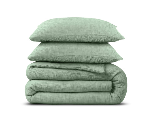 Mousseline Perkal Groen 200 x 200/220