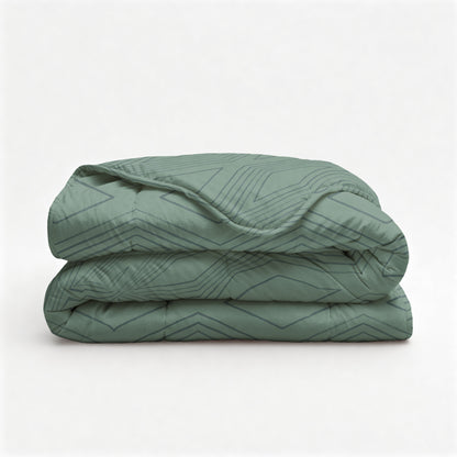 All-in one Lazy dekbed Dorian Groen 200 x 200 Met Kussenslopen