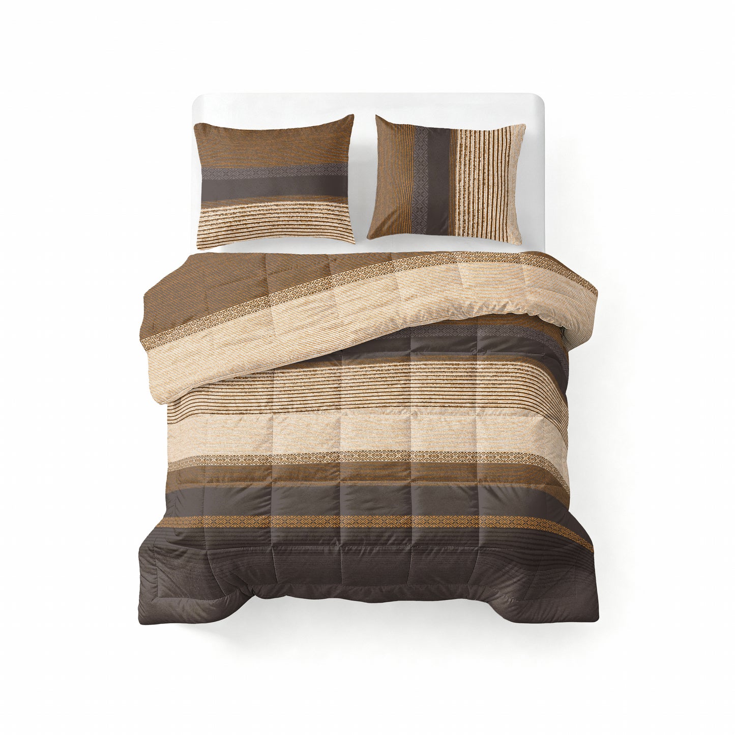 All-in one Lazy dekbed Marina Taupe 240 x 220 Met Kussenslopen