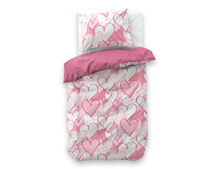 Hearts love Roze 140 x 200/220