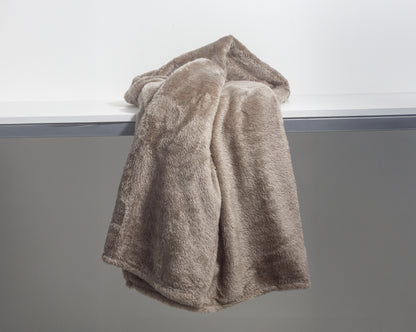 Teddy plaid Diep Taupe 150 x 200