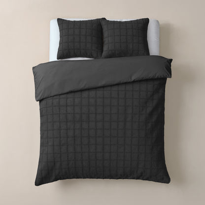 Faux Fur Check Zwart 240x200/220