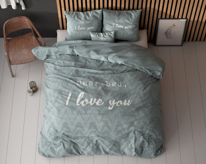 I Love Bed Groen 200 x 200/220