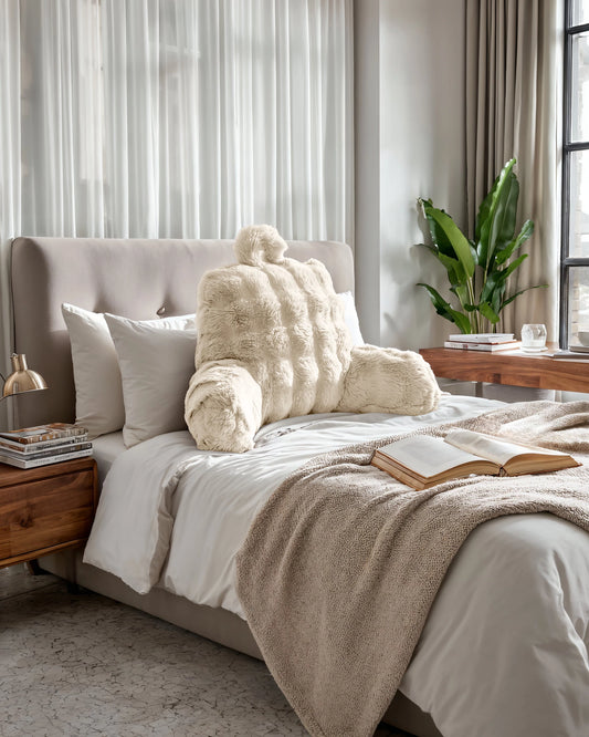 Bedrest Pompom Beige 34 x 50