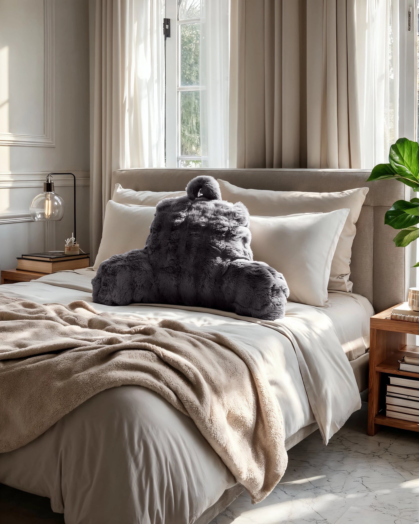 Bedrest Pompom Antraciet 34 x 50