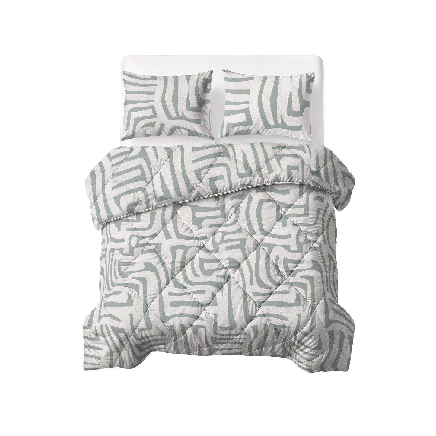 Lazy Dekbed Eran Groen 200 x 200 Met Kussenslopen