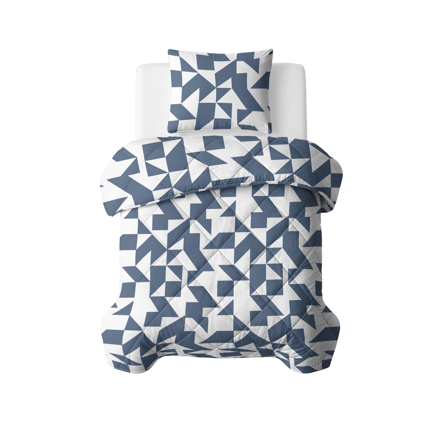 Lazy Dekbed Mado Blauw 140 x 200 Met Kussensloop