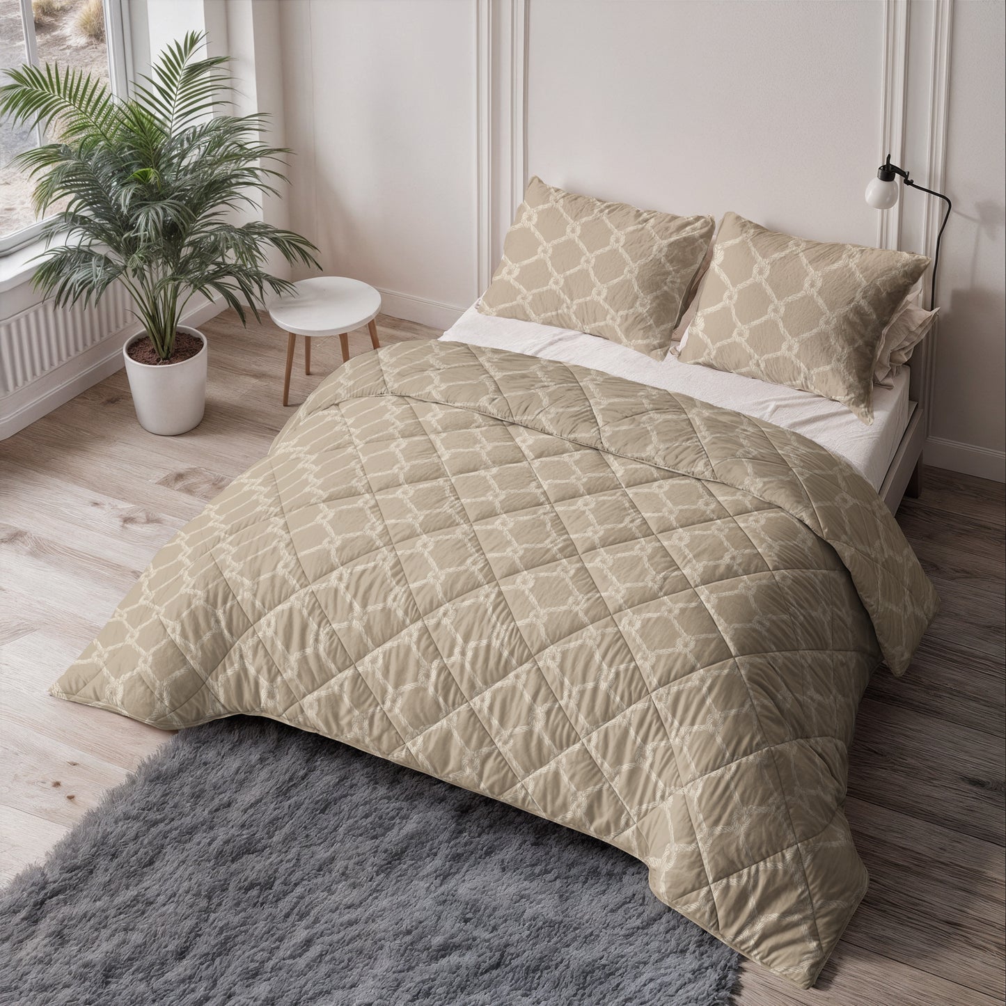 Lazy Dekbed Venzo Zand 200 x 200 Met Kussenslopen