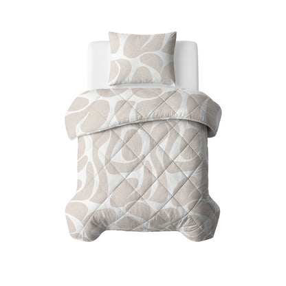 Lazy Dekbed Kello Taupe/Zand 140 x 200 Met Kussensloop