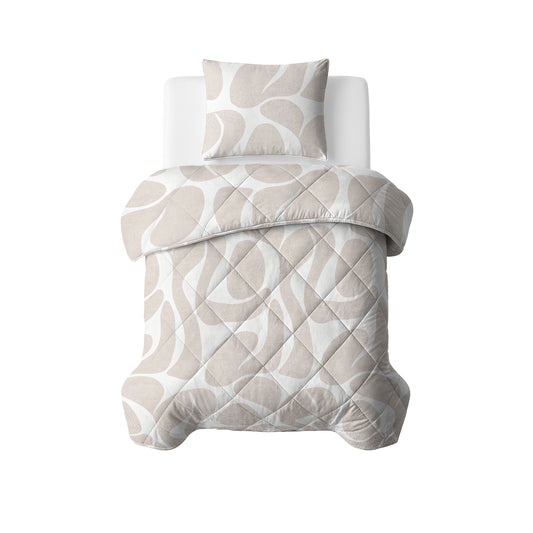 Lazy Dekbed Kello Taupe/Zand 140 x 200 Met Kussensloop