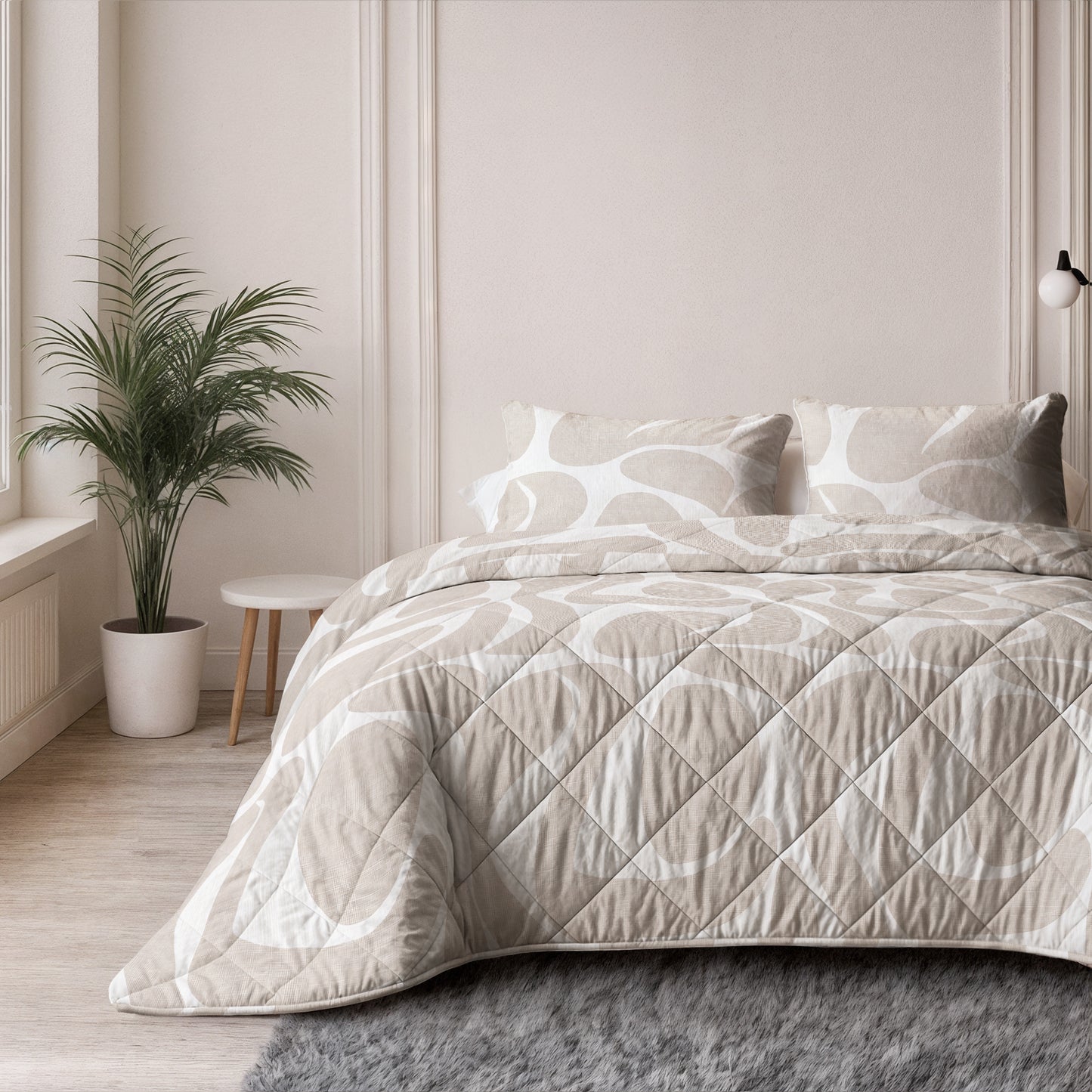 Lazy Dekbed Kello Taupe/Zand 140 x 200 Met Kussensloop