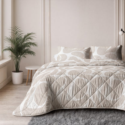 Lazy Dekbed Kello Taupe/Zand 140 x 200 Met Kussensloop