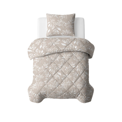 Lazy Dekbed Neva Taupe/Zand 140 x 200 Met Kussensloop