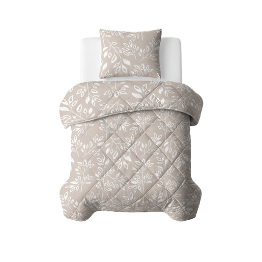 Lazy Dekbed Neva Taupe/Zand 140 x 200 Met Kussensloop