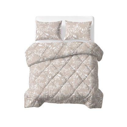 Lazy Dekbed Neva Taupe/Zand 200 x 200 Met Kussenslopen