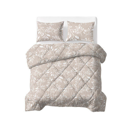 Lazy Dekbed Neva Taupe/Zand 200 x 200 Met Kussenslopen