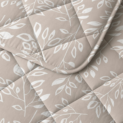 Lazy Dekbed Neva Taupe/Zand 200 x 200 Met Kussenslopen