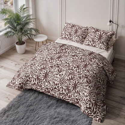 Lazy Dekbed Denzo Rood/Bruin 200 x 200 Met Kussenslopen