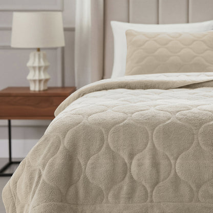 Lazy Dekbed Teddy Beige 240 x 200 Met Luxe Kussenslopen