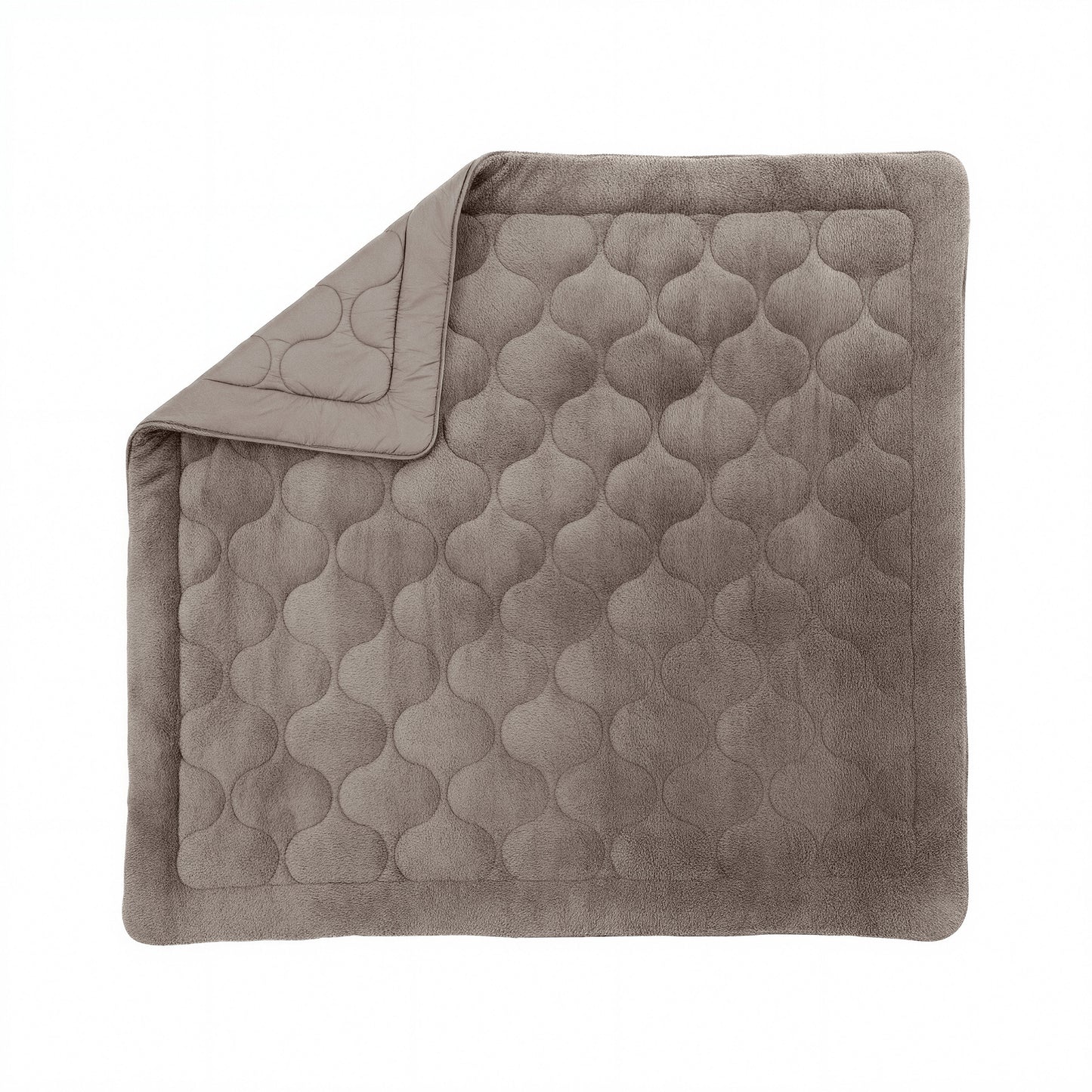 Lazy Dekbed Teddy Taupe/Grijs 140 x 200 Met Kussensloop