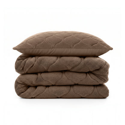 Lazy Dekbed Teddy Taupe/Bruin 140 x 200 Met Kussensloop