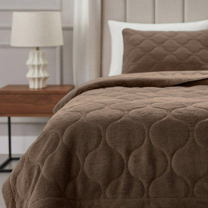 Lazy Dekbed Teddy Taupe/Bruin 140 x 200 Met Kussensloop