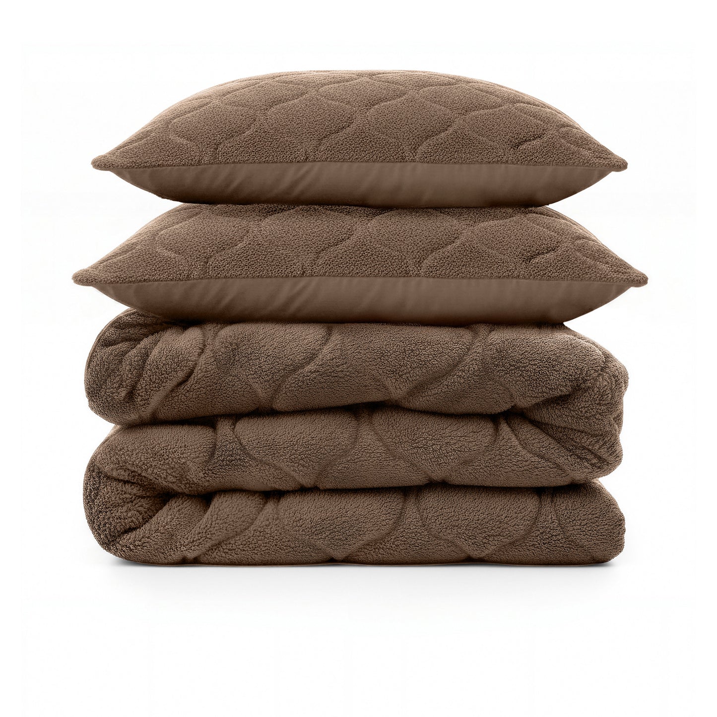 Lazy Dekbed Teddy Taupe/Bruin 240 x 200 Met Luxe Kussenslopen