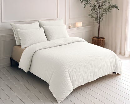Lazy Dekbed Mousseline Beige 140 x 200 Met Kussensloop