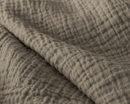 Lazy Dekbed Mousseline Taupe 140 x 200 Met Kussensloop