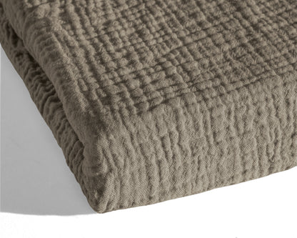 Lazy Dekbed Mousseline Taupe 140 x 200 Met Kussensloop