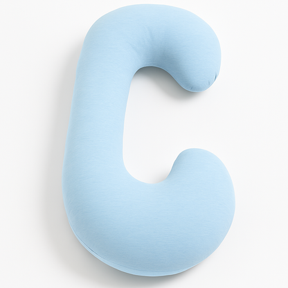 C-vormig Zwangerschapskussen - Licht blauw