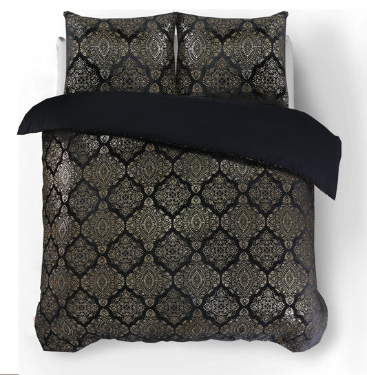 Glamour Flanel Art Foil Zwart 240 x 200/220